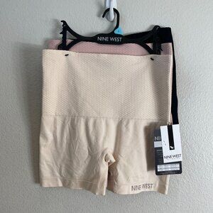 NEW Nine West Large Knit Waist Shaping Shorts 3 Pack Firm Control Shapewear